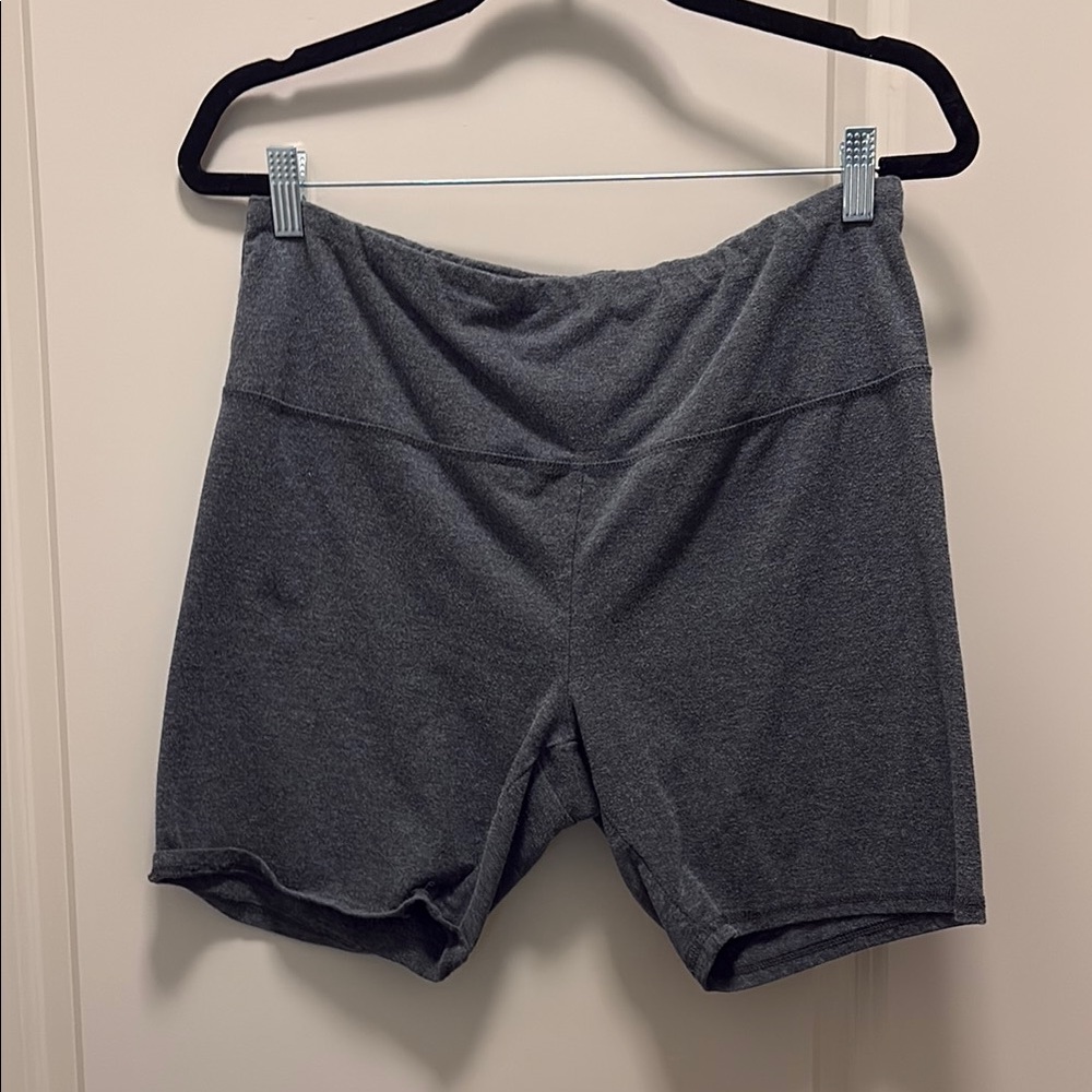 RBX Gray Bike Shorts with Stretchy Knit Fabric